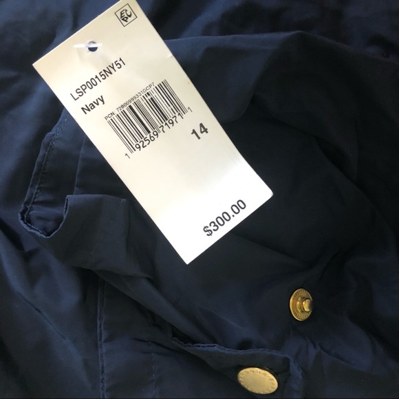 Barbour Harper Showerproof Waterproof Rain Jacket Coat Blue Long - Picture 8 of 8